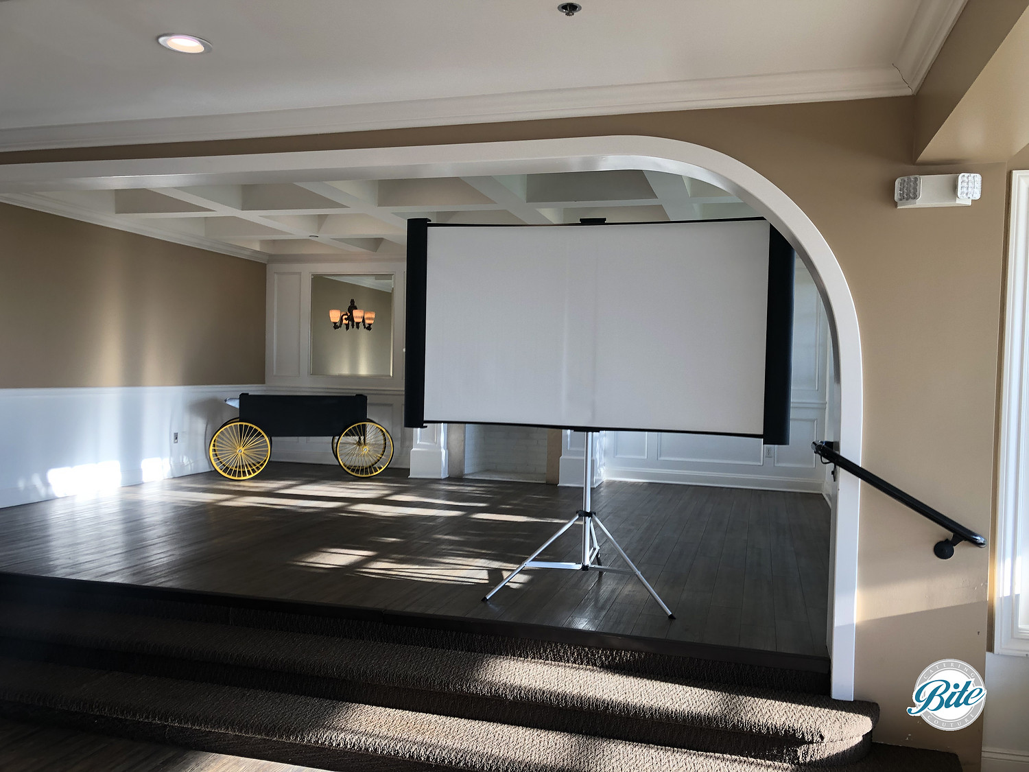 Projector Screen on Stage